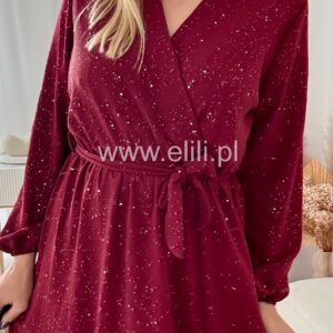 Alternative view of Sukienka Tokio shine bordo