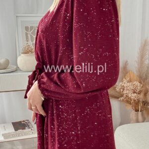Alternative view of Sukienka Żaneta bordo shine