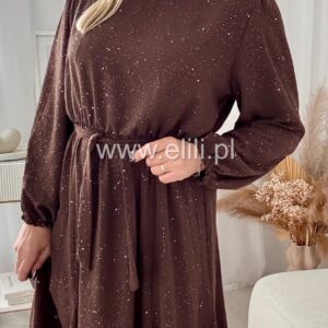Alternative view of Sukienka Żaneta czekolada shine