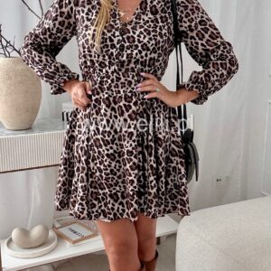 Alternative view of Sukienka Ewa mini panterka