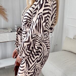 Alternative view of Sukienka Barbara zebra beż