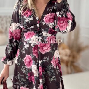 Alternative view of Sukienka Primigi czarna w kwiaty