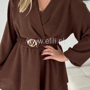 Alternative view of Kombinezon-sukienka z paskiem czekolada