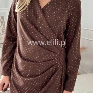 Alternative view of Sukienka Wonder w cyrkonie plus size czekolada