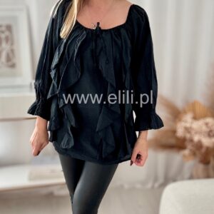 Alternative view of Bluzka z falbankami czarna
