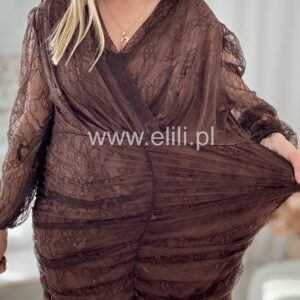 Alternative view of Sara Plus size koronka czekolada