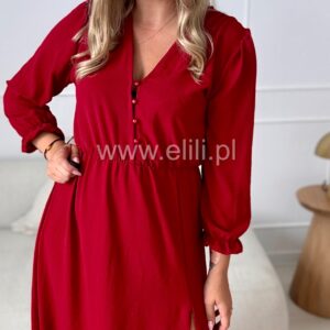 Alternative view of Sukienka Ewa gładka bordo