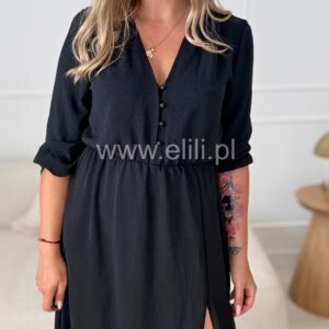 Alternative view of Sukienka Ewa gładka czarna