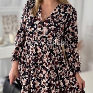 Alternative view of Sukienka Ewa mini herbaciane kwiaty